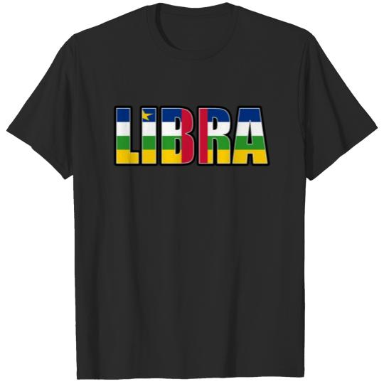 Libra Central African Horoscope Heritage DNA Flag T-shirt