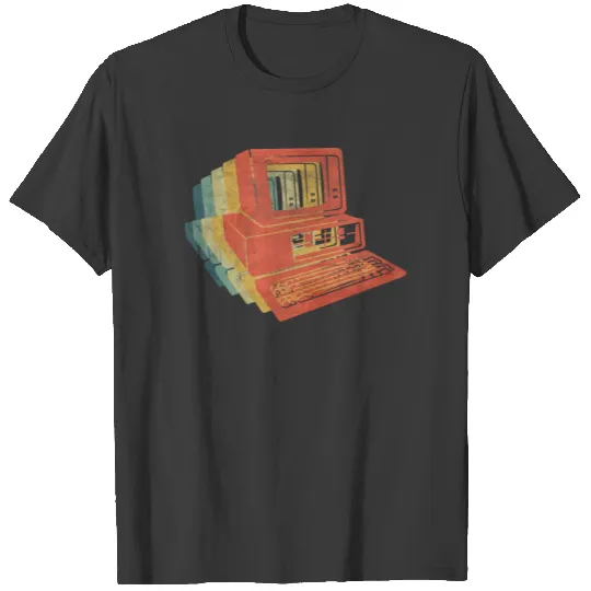 Computer Retro Retro Vintage Color T-shirt