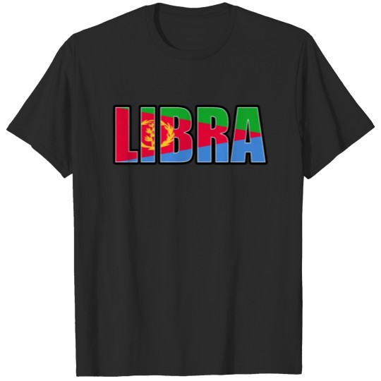 Discover Libra Eritrean Horoscope Heritage DNA Flag T-shirt