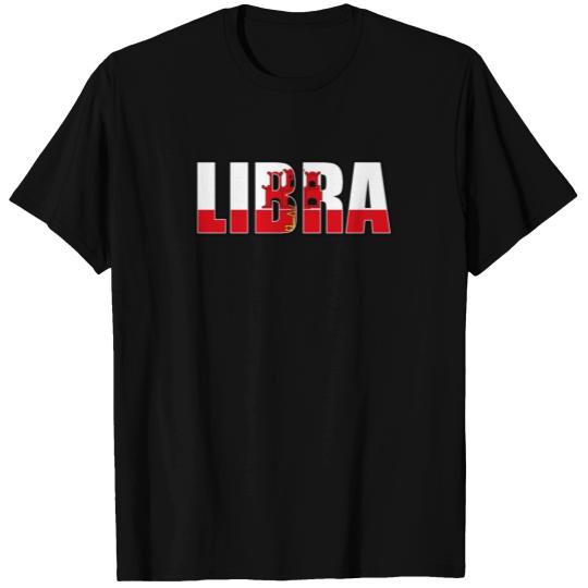 Libra Gibraltar Horoscope Heritage DNA Flag T-shirt