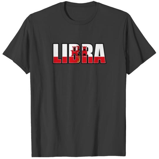 Libra Gibraltar Horoscope Heritage DNA Flag T-shirt