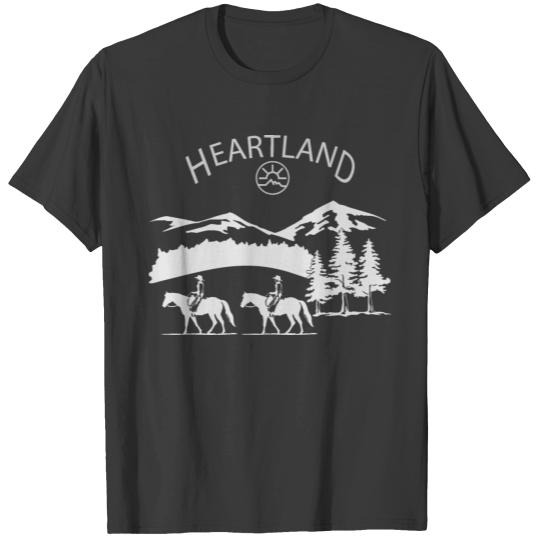 heartland ranch, heartland, sunset, vintage, retro T-shirt