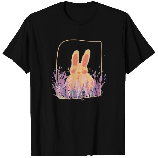 Bunny in a lavender field Classic T Shirt T-shirt