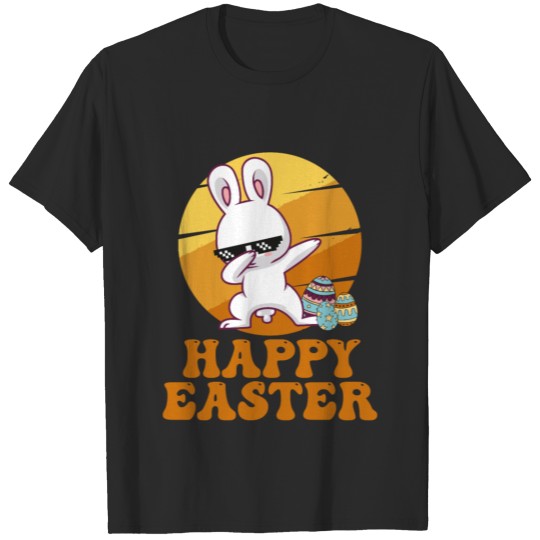 Discover Happy Easter Kids Toddler Dabbing Bunny T-shirt