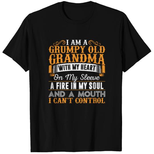 Grumpy Old Grandma My Heart On My Sleeve T-shirt