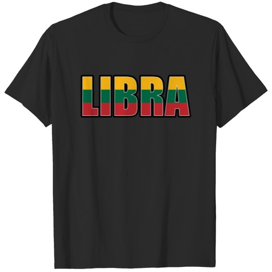 Discover Libra Lithuanian Horoscope Heritage DNA Flag T-shirt