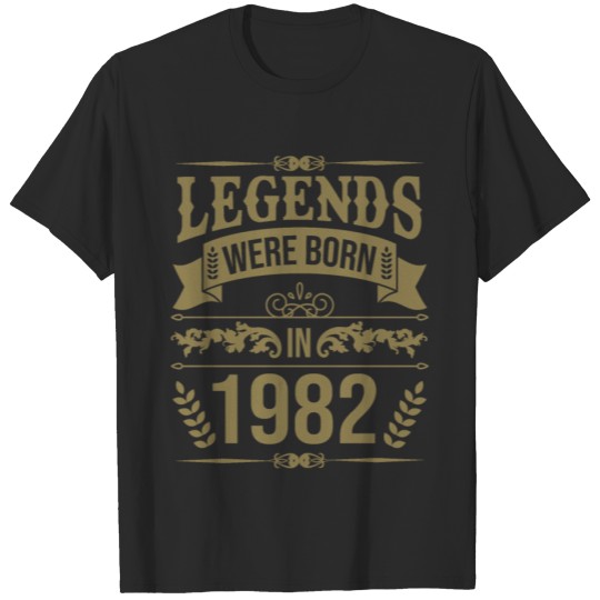 Discover Year of birth 1982 birthday legend T-shirt