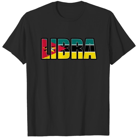 Discover Libra Mozambican Horoscope Heritage DNA Flag T-shirt