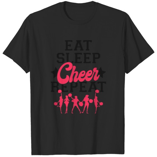 Discover Cheer Cheerleading Eat Sleep Cheer T-shirt