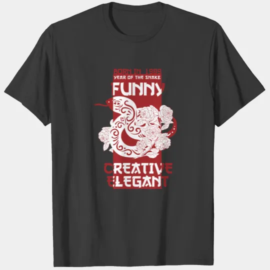 Floral snake Tee design year of the snake T-shirt
