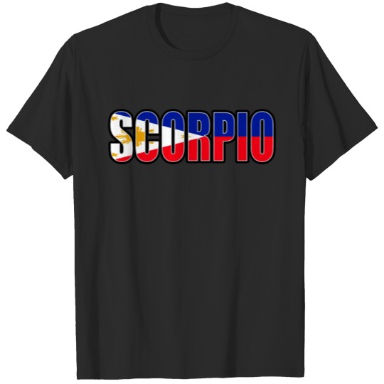 Discover Scorpio Filipino Horoscope Heritage DNA Flag T-shirt