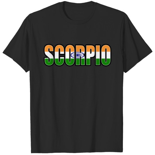 Discover Scorpio Indian Horoscope Heritage DNA Flag T-shirt