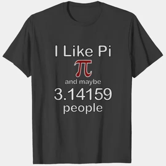 I Like Pi And Maybe 3.14159 People, Maroon Symbol T-shirt