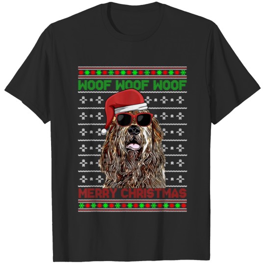 Discover Otterhound Dog Funny Woof Merry Christmas T-shirt