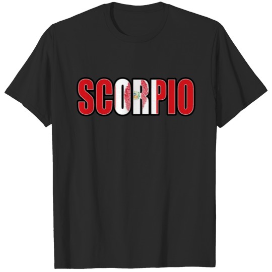Scorpio Peruvian Horoscope Heritage DNA Flag T-shirt