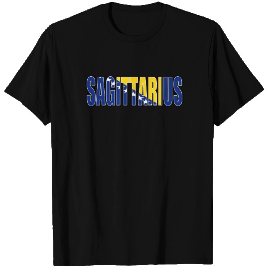 Sagittarius Bosnian Horoscope Heritage DNA Flag T-shirt
