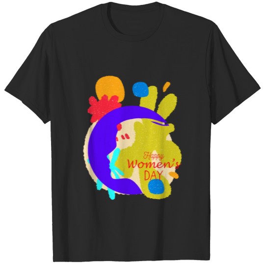 Discover Happy Women's Day Abstract Face T-shirt
