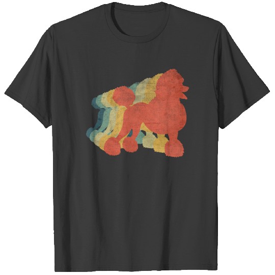 Poodle Retro Vintage Color T-shirt