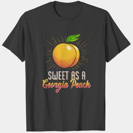 Summer Fruits Sweet Georgia Peach Cute Peachy T-shirt