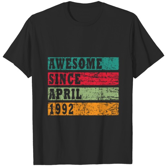 Discover April 1992 Vintage Birth Verse Gift T-shirt