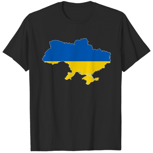 Discover Ukriane Country Map Blue And Yellow T-shirt