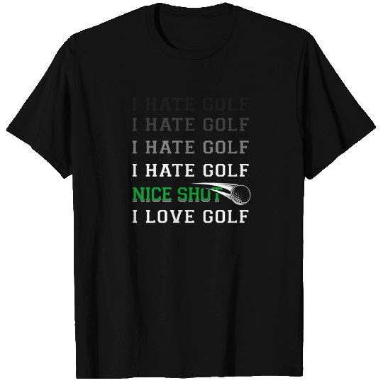 Golf Vintage I Hate Golf Nice Shot T-shirt