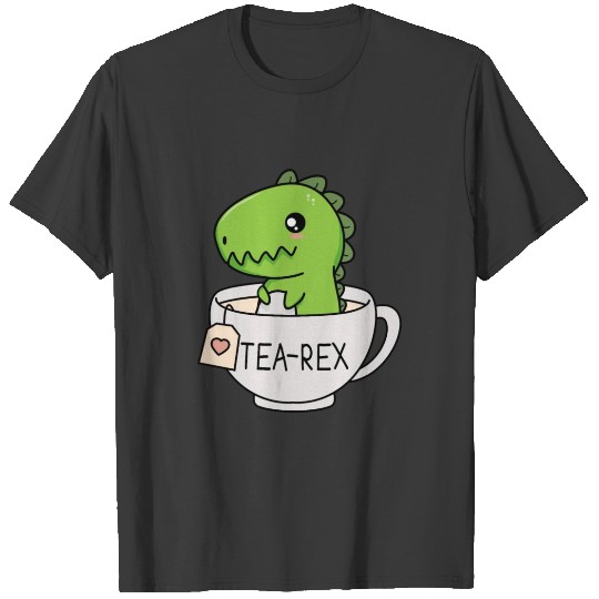 Tea-Rex -Funny Tea drinking Dinosaur T-Rex Cute T-shirt