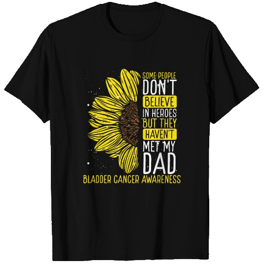 Bladder Cancer Awareness Ribbon Dad Warrior T-shirt