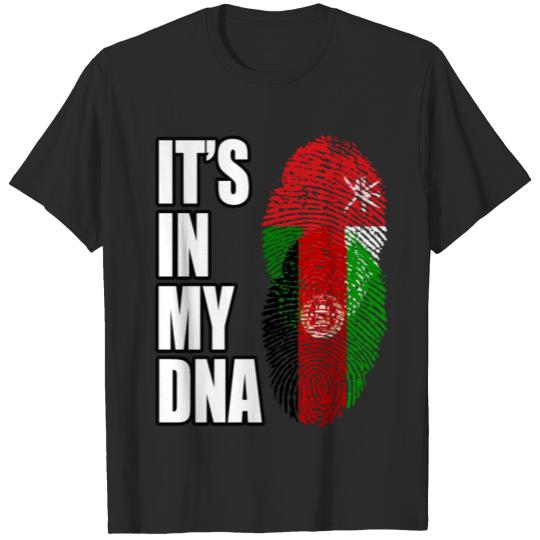 Discover Omani And Afghanistan Vintage Heritage DNA Flag T-shirt