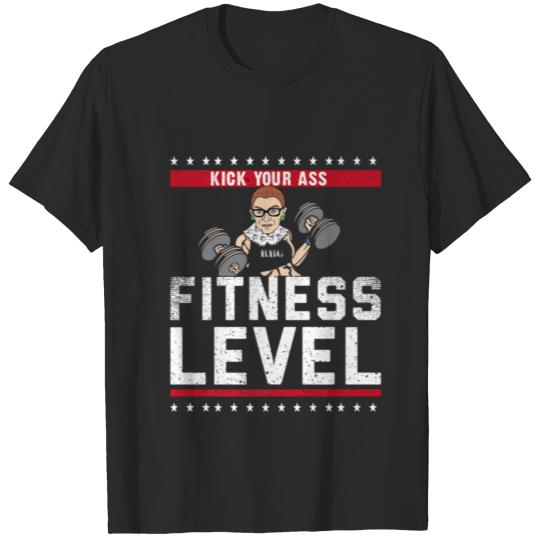 Discover Kick Your Butt Fitness Level Motivational Workout T-shirt