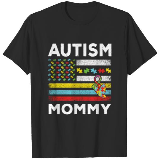 Discover Mommy Special Puzzle Flag Autism Awareness T-shirt