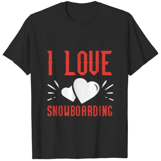 Discover I love snowboarding T-shirt