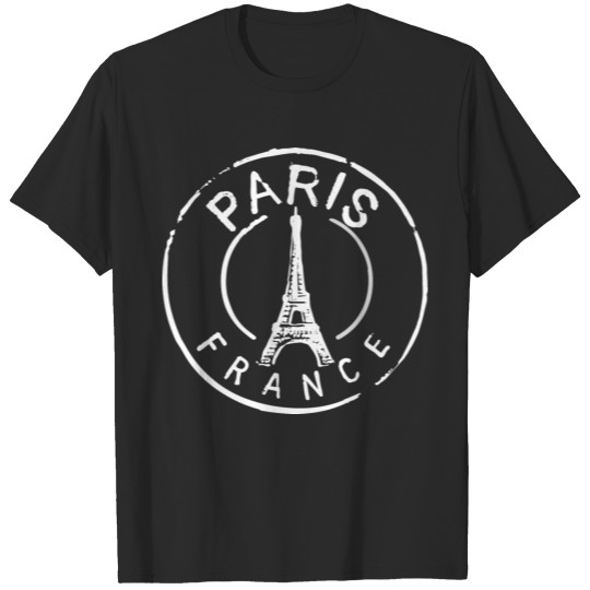 Discover eiffel tower stamp T-shirt