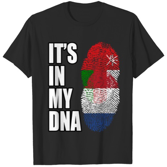 Discover Omani And Dutch Vintage Heritage DNA Flag T-shirt