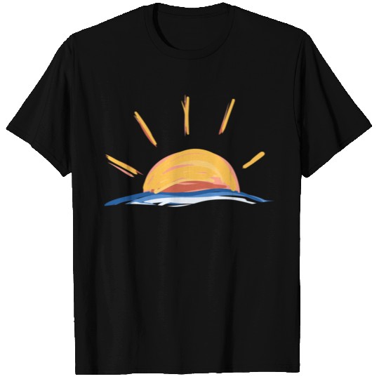sunset sea icon sunrise T-shirt