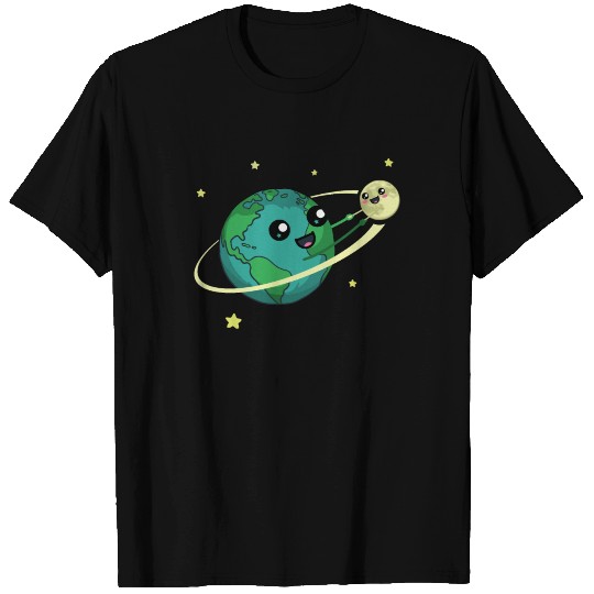 Earth And Moon Spinning Around T-shirt