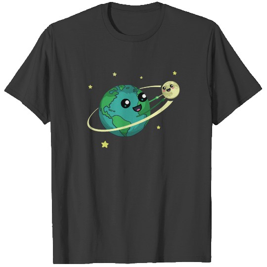 Earth And Moon Spinning Around T-shirt