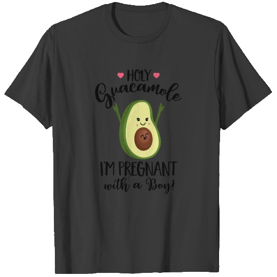 Avocado Pregnant Baby Announcement Boy Mom to be T-shirt