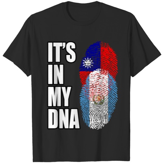 Discover Taiwanese And Guatemalan Mix Heritage DNA Flag T-shirt