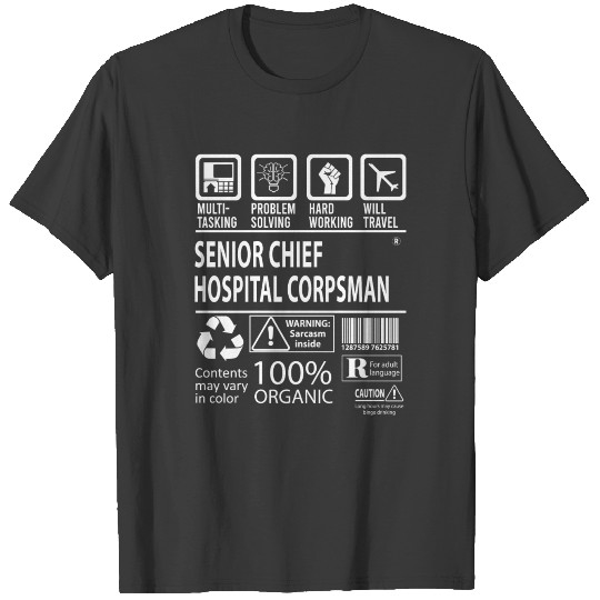 Senior Chief Hospital Corpsman T Shirt - Multitask T-shirt