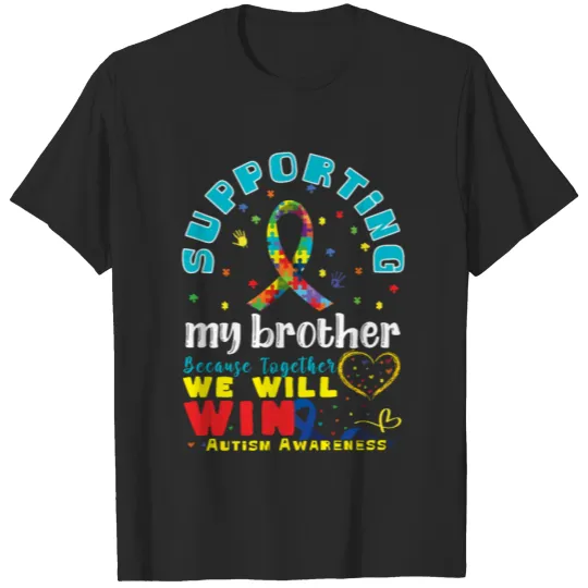 Discover Support Brother I Heart Special Autism Awareness T-shirt