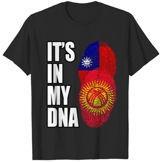 Discover Taiwanese And Kyrgyzstani Mix Heritage DNA Flag T-shirt