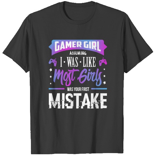 Gamer Girl Typography Relaxed Fit T Shirt T-shirt