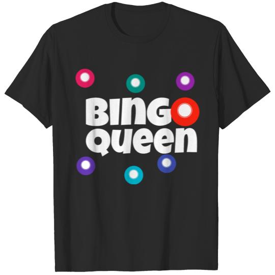 Discover Bingo Queen Funny Bingo Player T-shirt