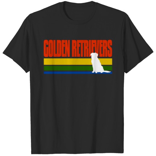 Discover Golden Retrievers Retro T Shirt T-shirt