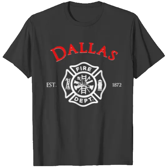 City of Dallas Fire Department Texas Firefighter T-shirt