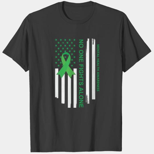 Mental Health Awareness - No One Fights alone T-shirt