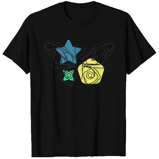 Green | One Line Colorful Butterfly T-shirt