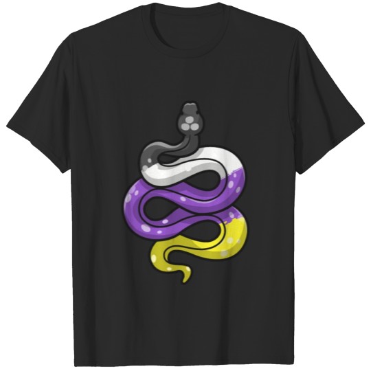 Discover Gender Non-binary Pride Stuff LGBT Snake Reptile T-shirt