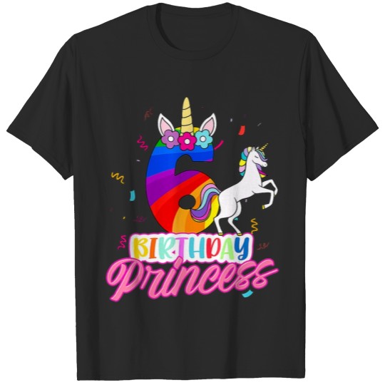 Discover Birthday Princess 6 Year Old T-shirt